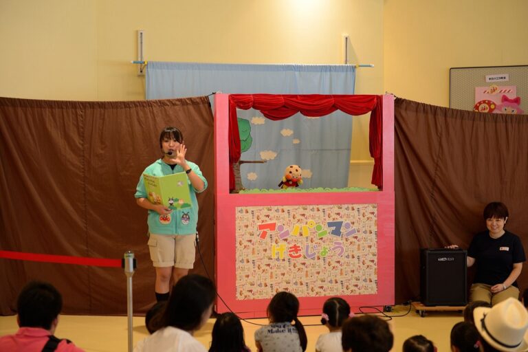 Children watching a puppet show